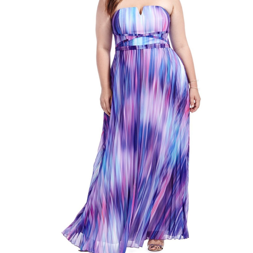 City Chic Ombre Midnight Maxi Gown size 16w S